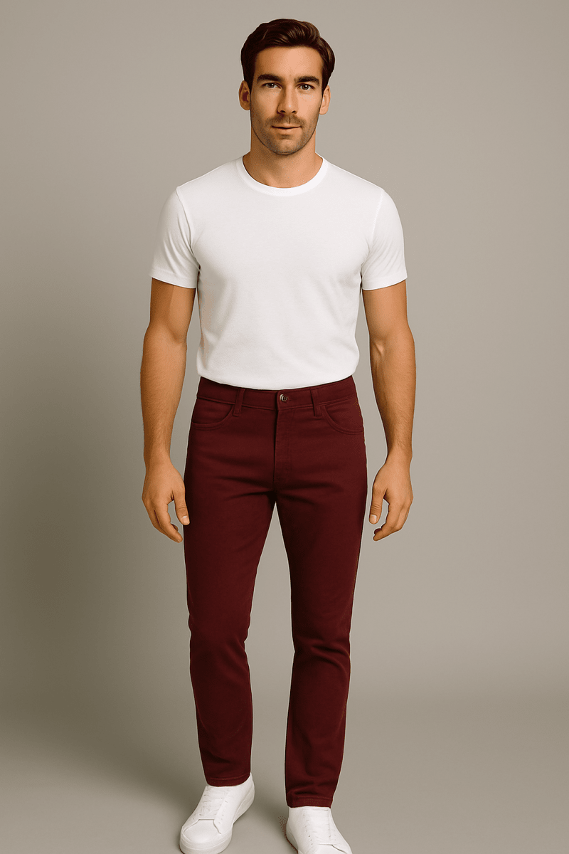 PANTALÓN HOMBRE 5 BOLSILLOS CASUAL – CORTE RECTO Y COMODIDAD TODO EL DÍA I2300N0571