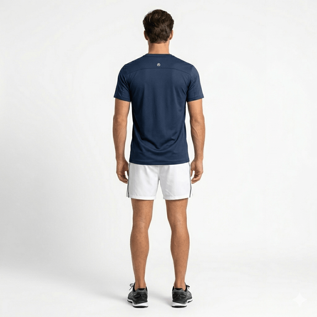 POLERA MANGA CORTA TÉCNICA Y SPORT AZUL MARINO LI001N0792