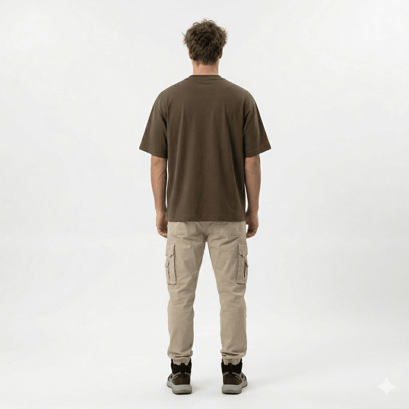 POLERA MANGA CORTA OVERSIZE CHOCOLATE I6000N0392