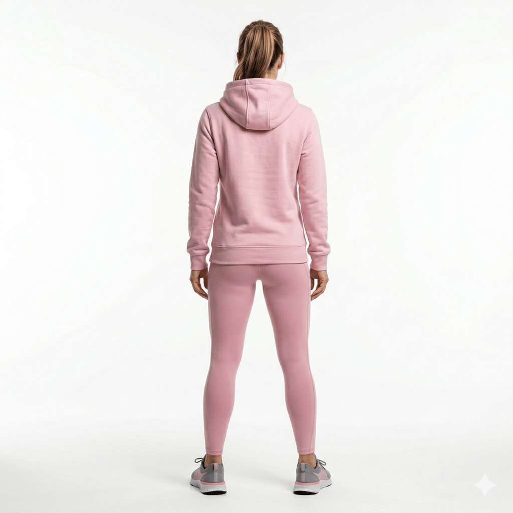 POLERON CON CAPUCHA BICOLOR MUJER ROSADO LI003N0502