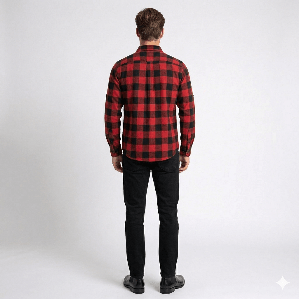 CAMISA MANGA LARGA LEÑADORA ROJO I6000N0542