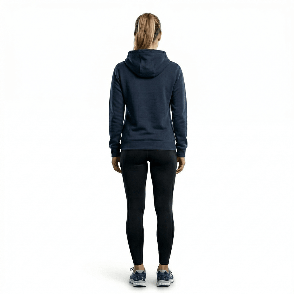 POLERON CON CAPUCHA BICOLOR MUJER AZUL MARINO LI003N0792