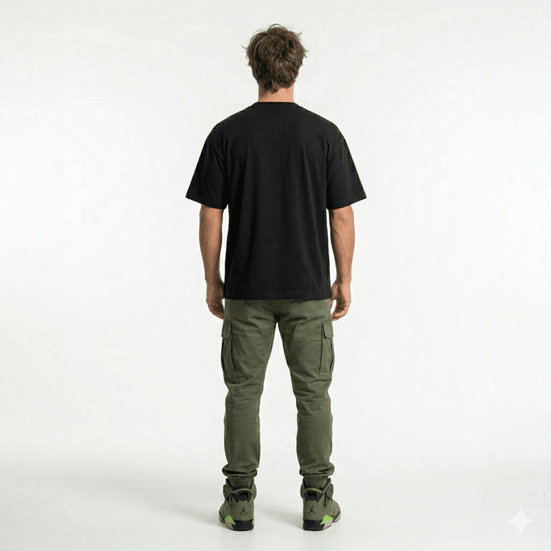 POLERA MANGA CORTA OVERSIZE NEGRO I6000N0092