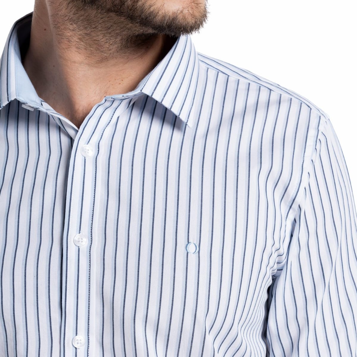 CAMISA LISTADA PARA HOMBRE CELESTE I5052N5723