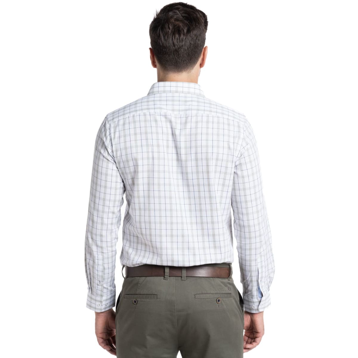 CAMISA A CUADROS PARA HOMBRE BLANCO I5053N5012