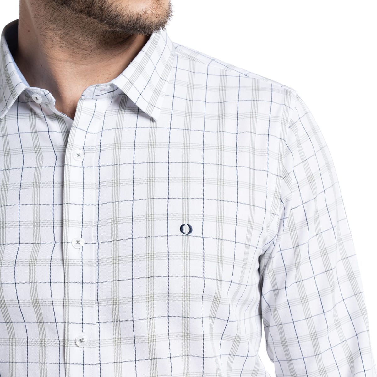 CAMISA A CUADROS PARA HOMBRE BLANCO I5053N5013