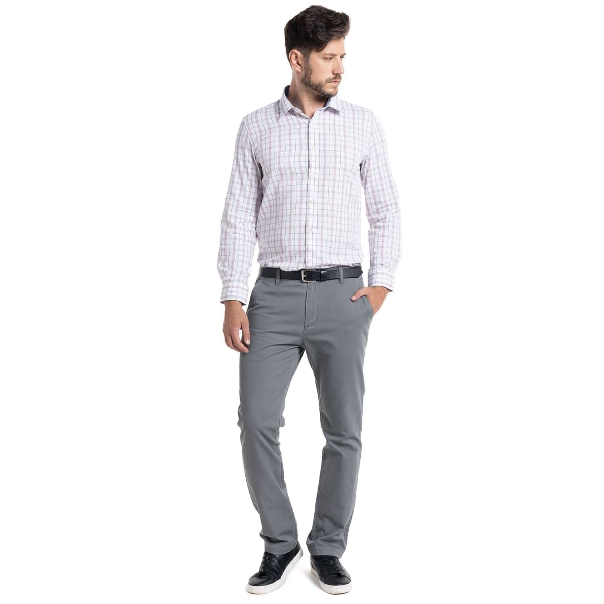 CAMISA A CUADROS PARA HOMBRE PALO ROSA I5053N5584