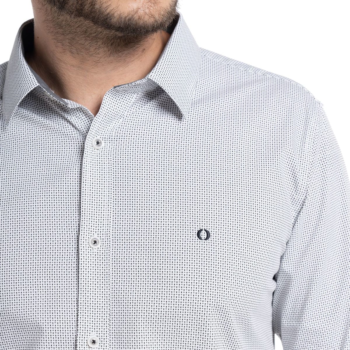 CAMISA TREVIRA ESTAMPADA PARA HOMBRE GRIS CLARO I5352N5023