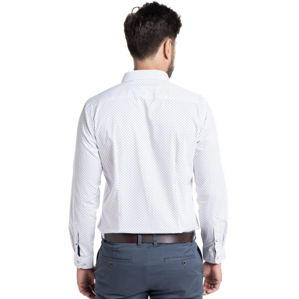 CAMISA TREVIRA ESTAMPADA PARA HOMBRE AZUL PIEDRA I5352N5692