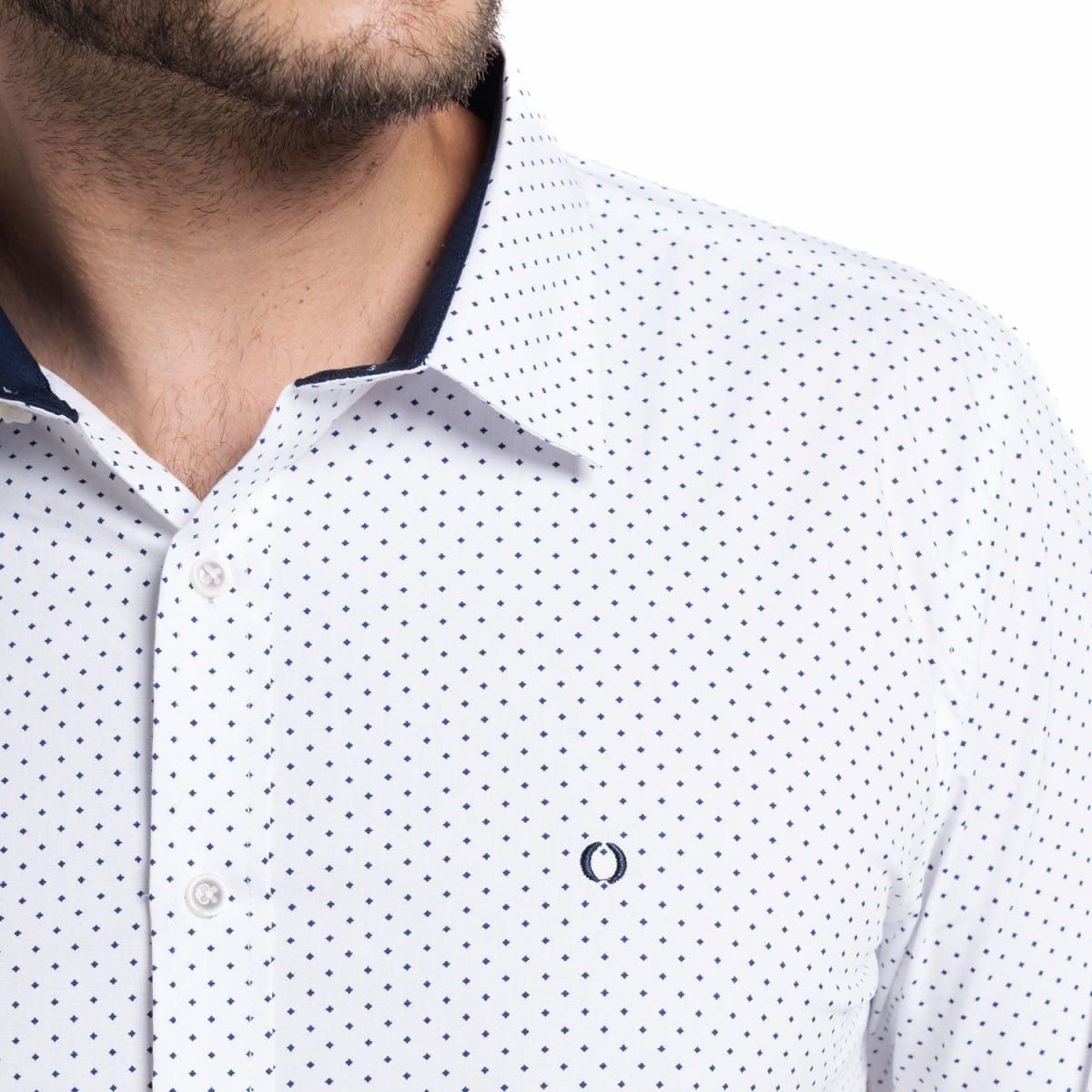 CAMISA TREVIRA ESTAMPADA PARA HOMBRE AZUL PIEDRA I5352N5693