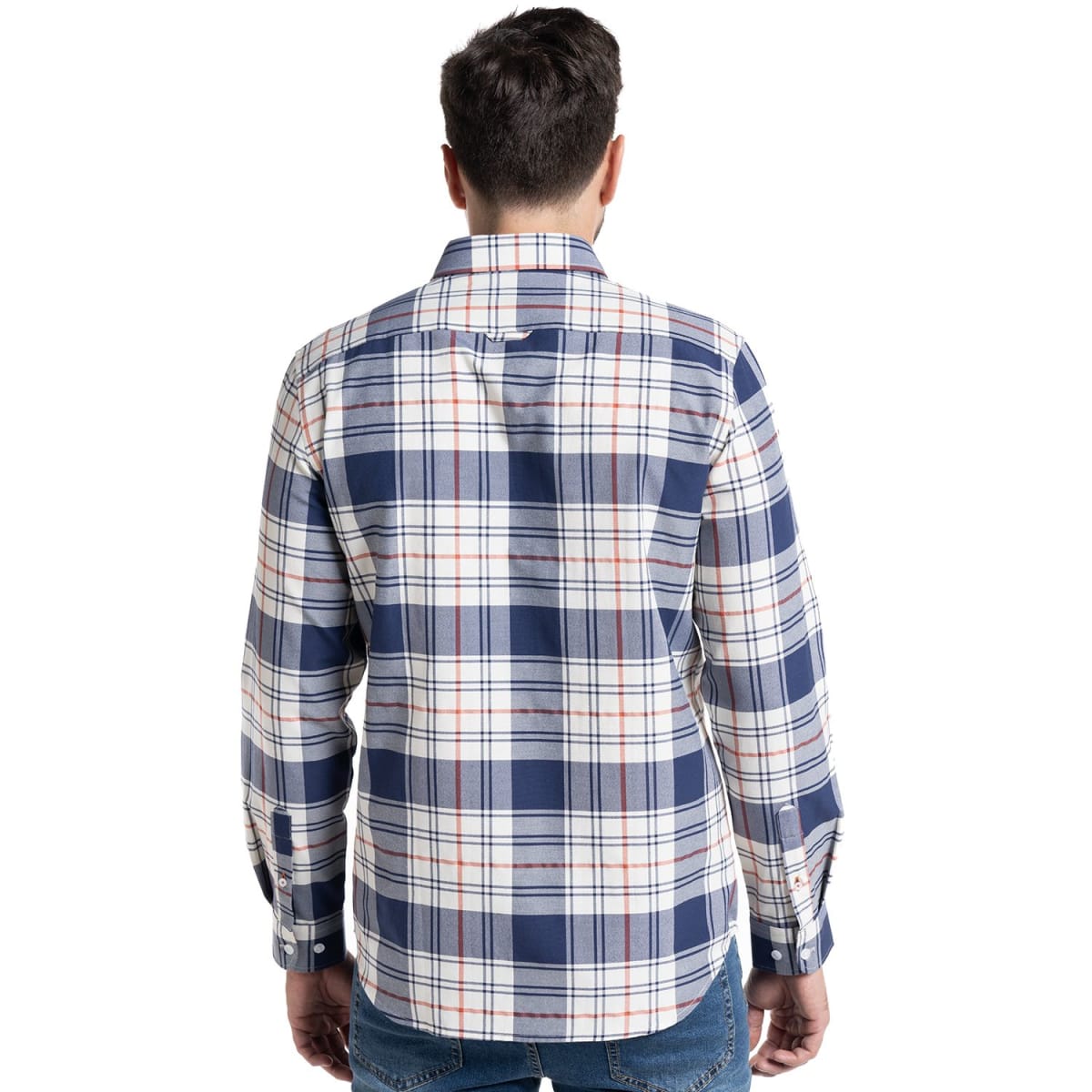 CAMISA OXFORD CUADROS PARA HOMBRE AZUL FRANCIA I5404N5752