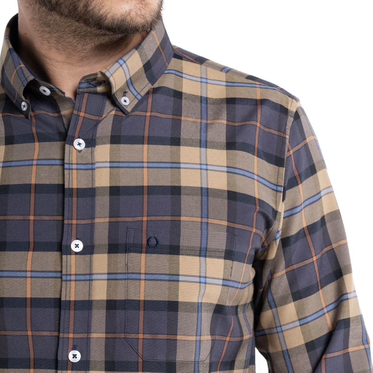 CAMISA OXFORD CUADROS LEON. PTI501404N5903