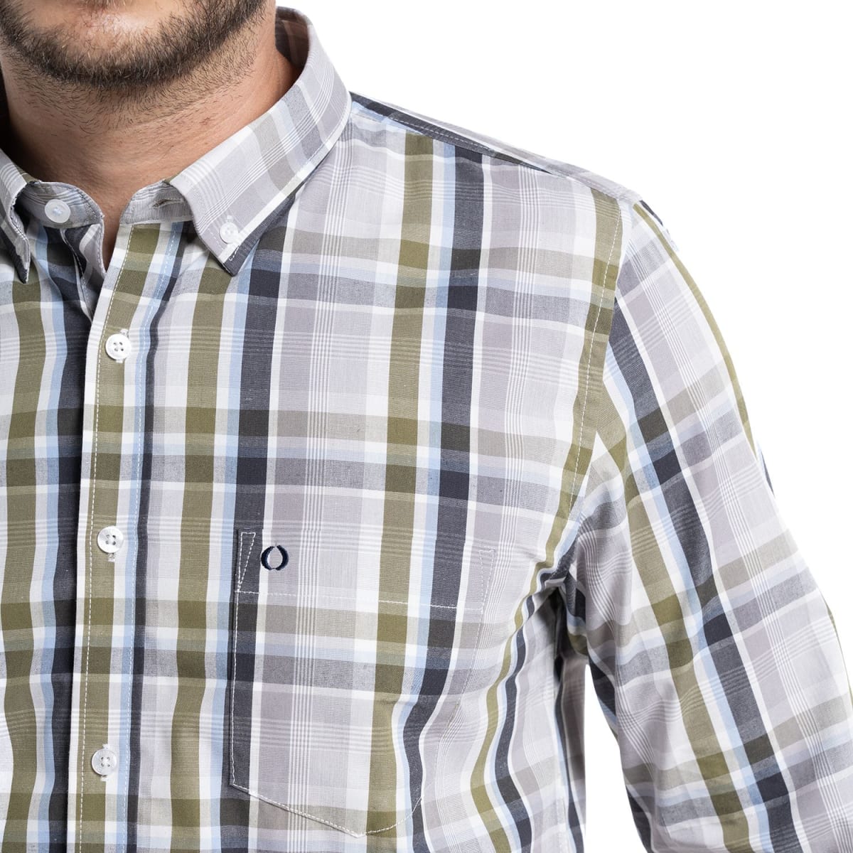 CAMISA A CUADROS PARA HOMBRE VERDE I5452N5123