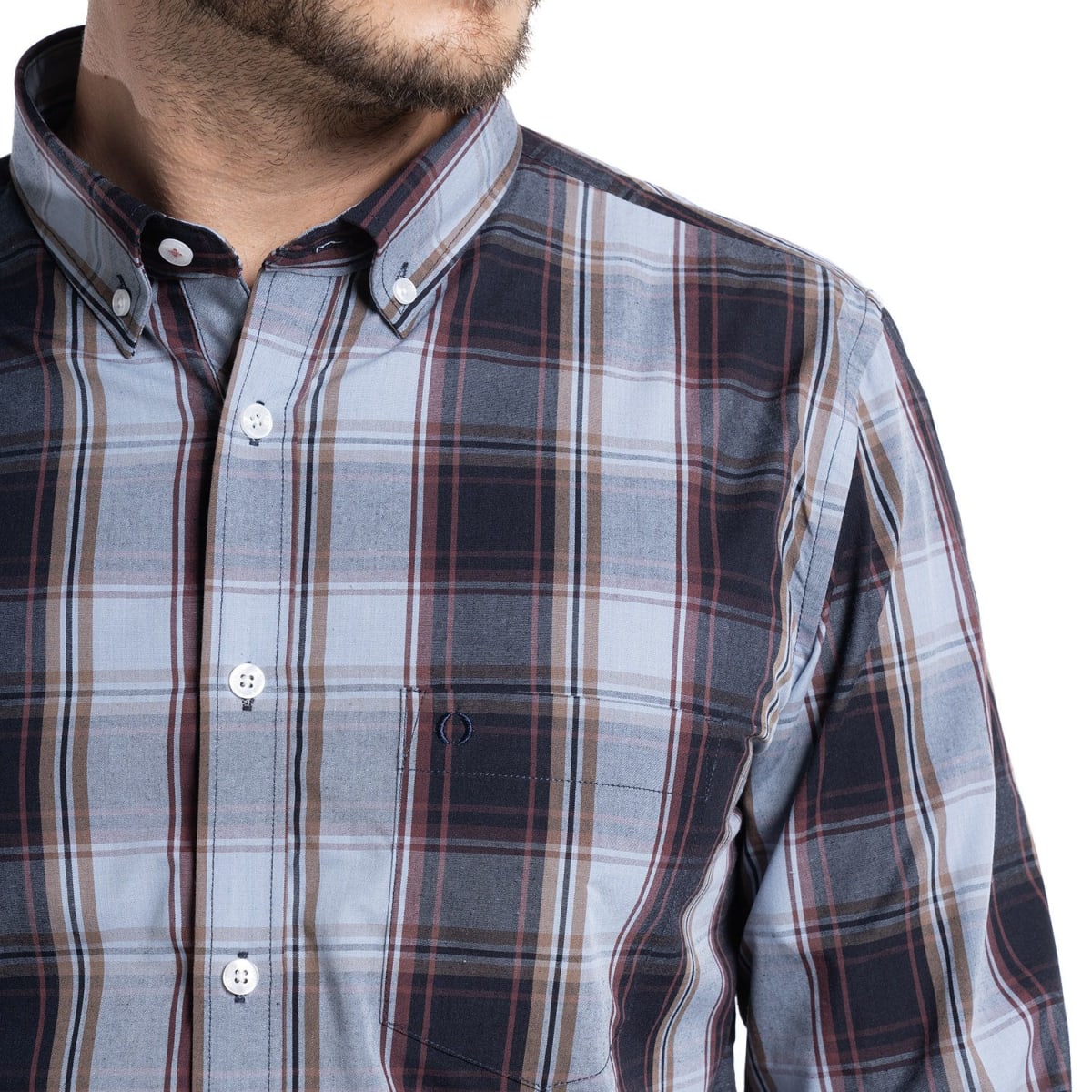 CAMISA A CUADROS PARA HOMBRE CELESTE I5452N5723