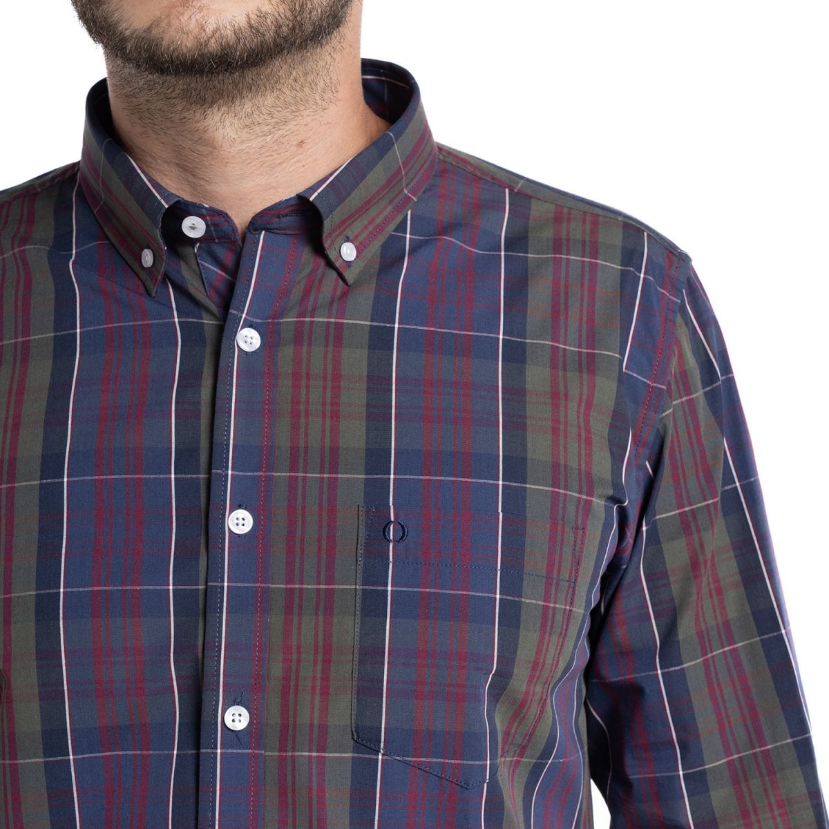 CAMISA A CUADROS PARA HOMBRE AZUL I5452N5773