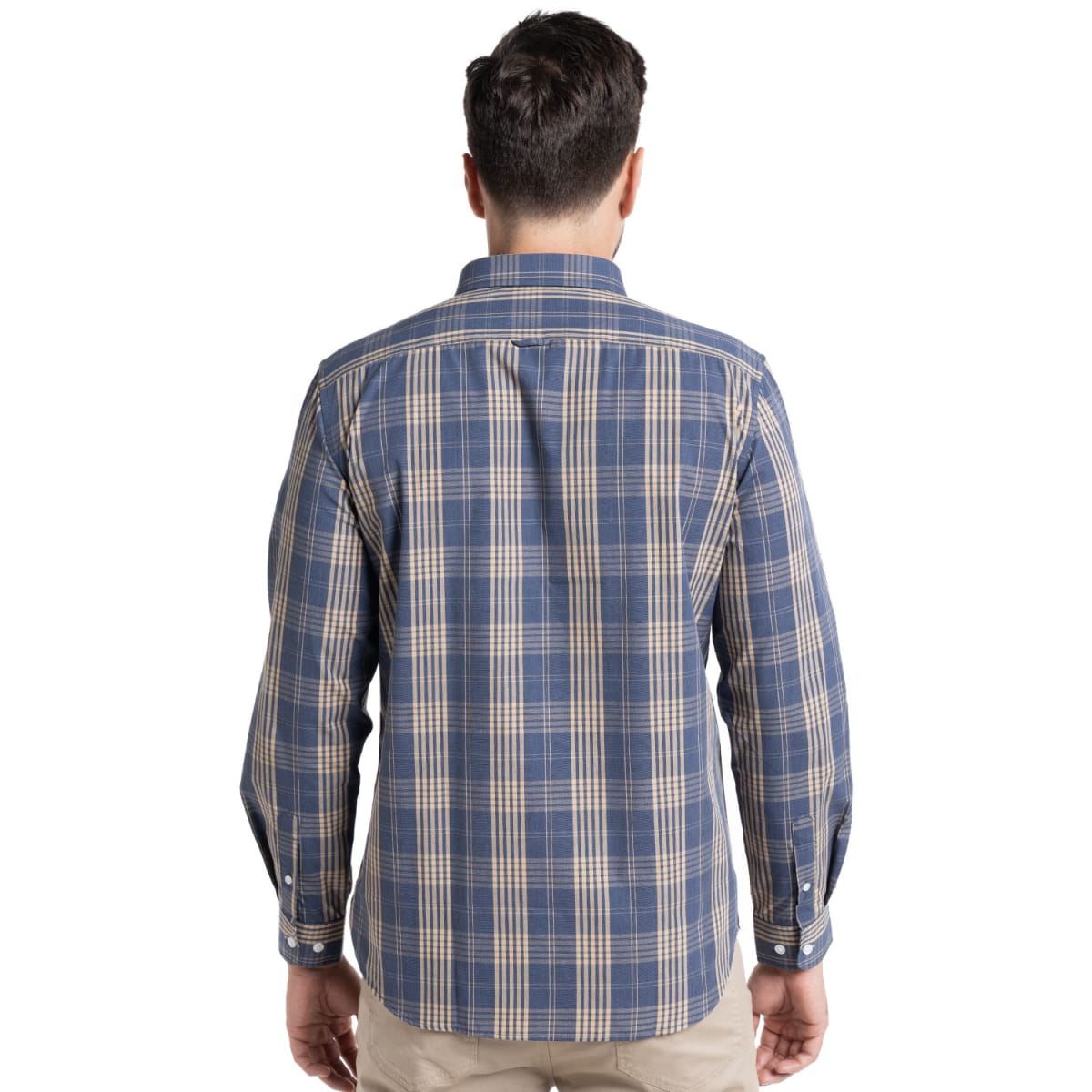 CAMISA A CUADROS PARA HOMBRE AZUL DENIM I5452N5842