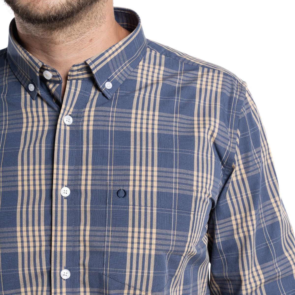 CAMISA A CUADROS PARA HOMBRE AZUL DENIM I5452N5843