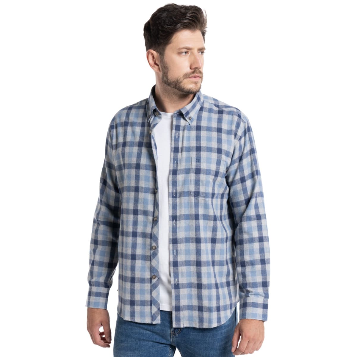 CAMISA VILLELA PARA HOMBRE CELESTE I5551N5721