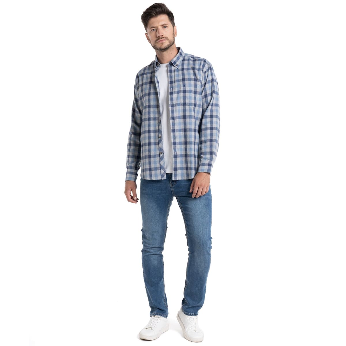 CAMISA VILLELA PARA HOMBRE CELESTE I5551N5724