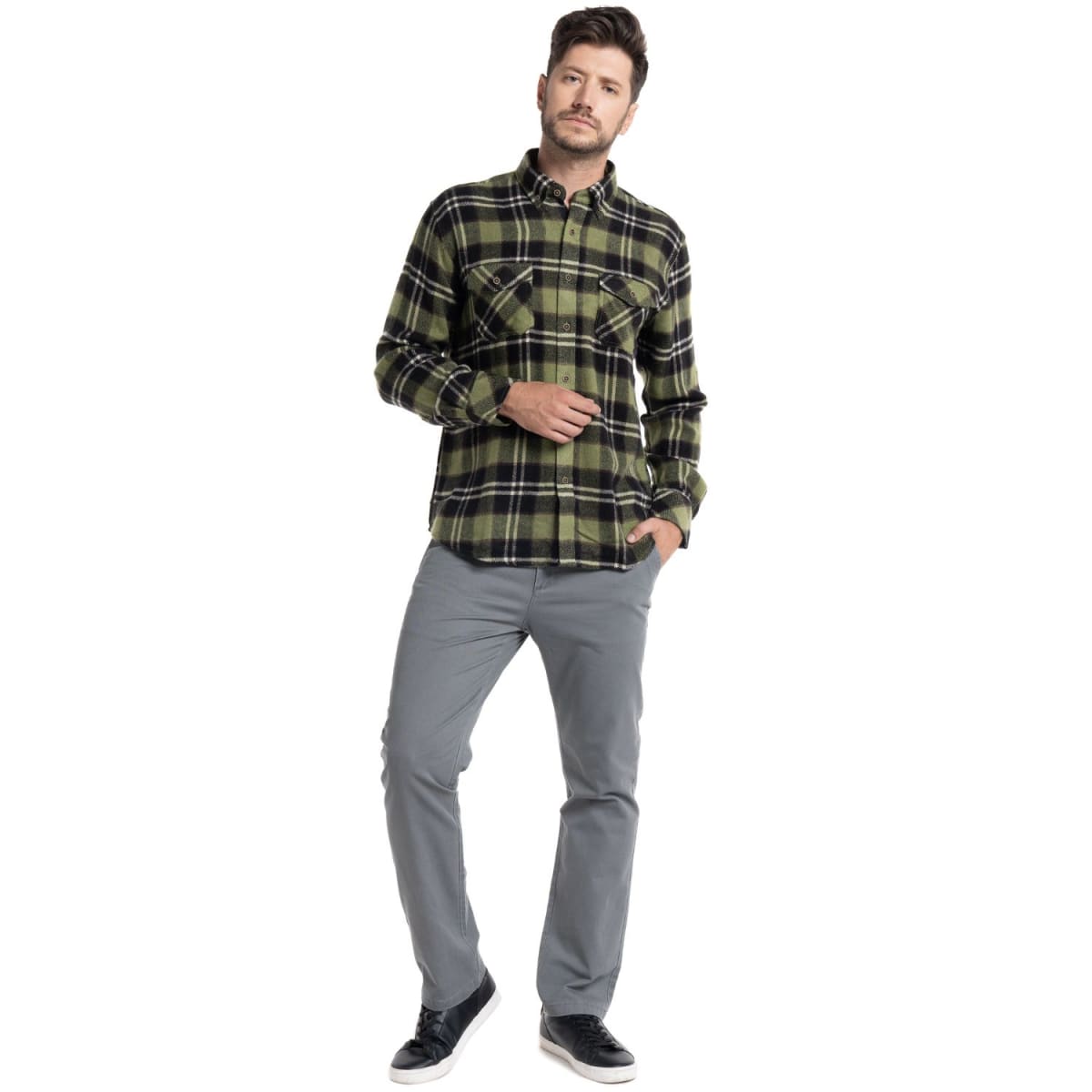 CAMISA LEÑADORA PARA HOMBRE VERDE I5701N5124