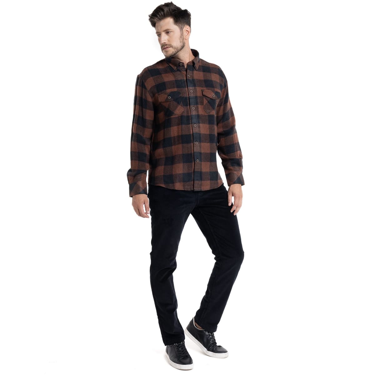 CAMISA LEÑADORA PARA HOMBRE TERRACOTA I5701N5404
