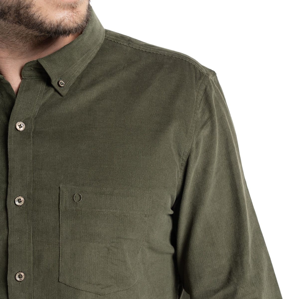 CAMISA COTELE PARA HOMBRE VERDE OSCURO I5960N0133