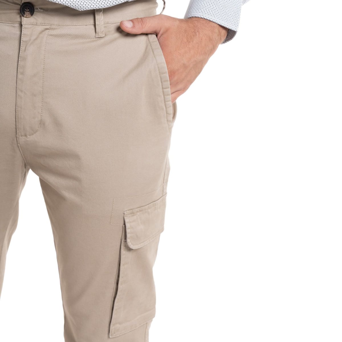 PANTALON CARGO PARA HOMBRE BEIGE CLARO I5400N0303