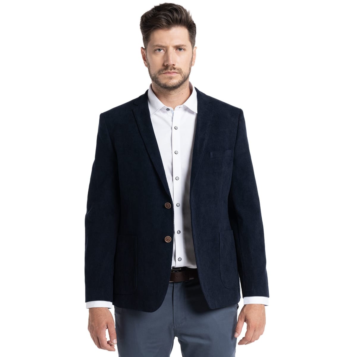 VESTÓN DE COTELÉ PARA HOMBRE AZUL MARINO I5100N0791