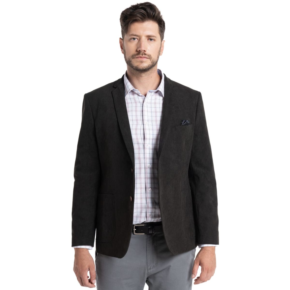 VESTÓN DE COTELÉ PARA HOMBRE OLIVA OSCURO I5100N0951