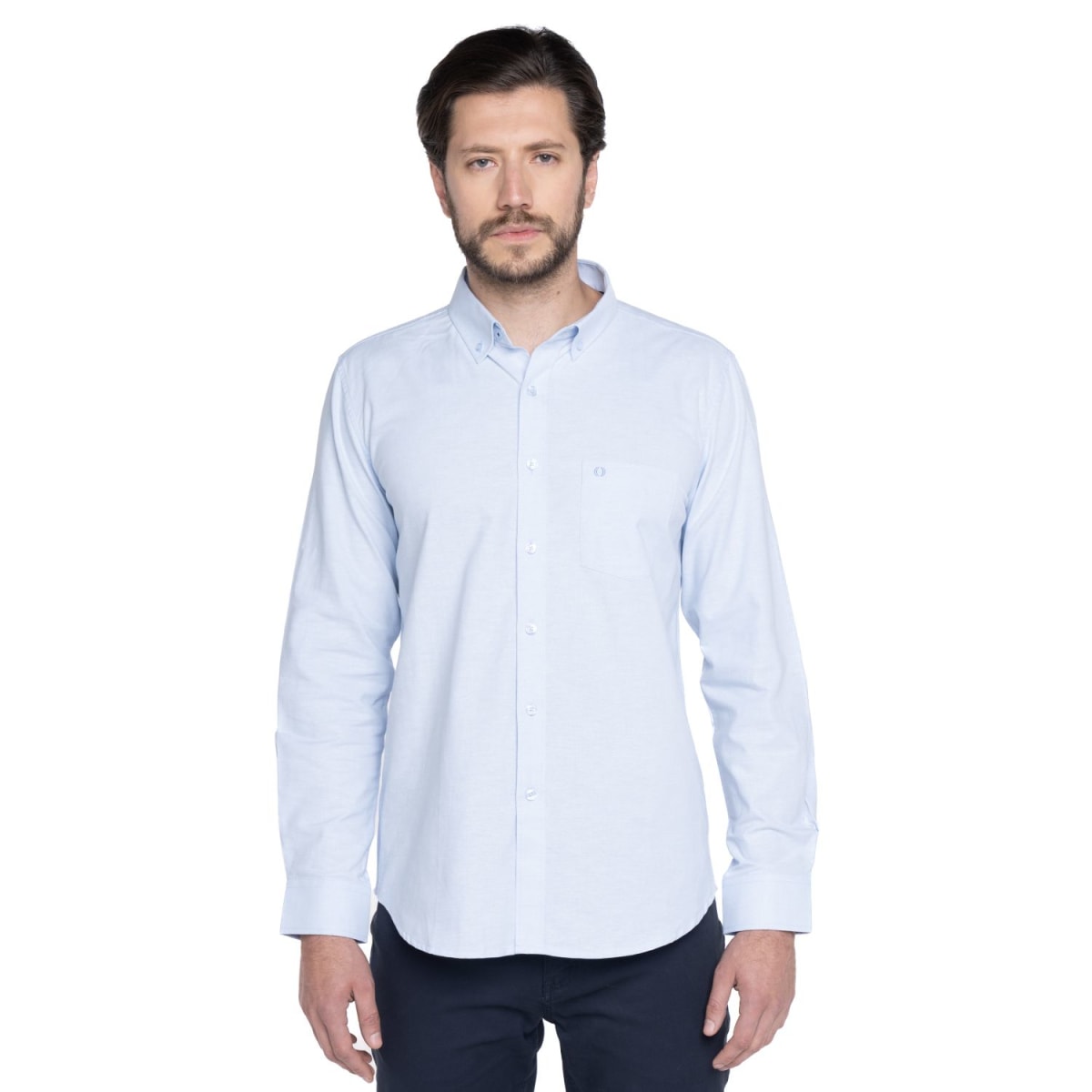 CAMISA MANGA LARGA HOMBRE OXFORD CELESTE LI017N0711