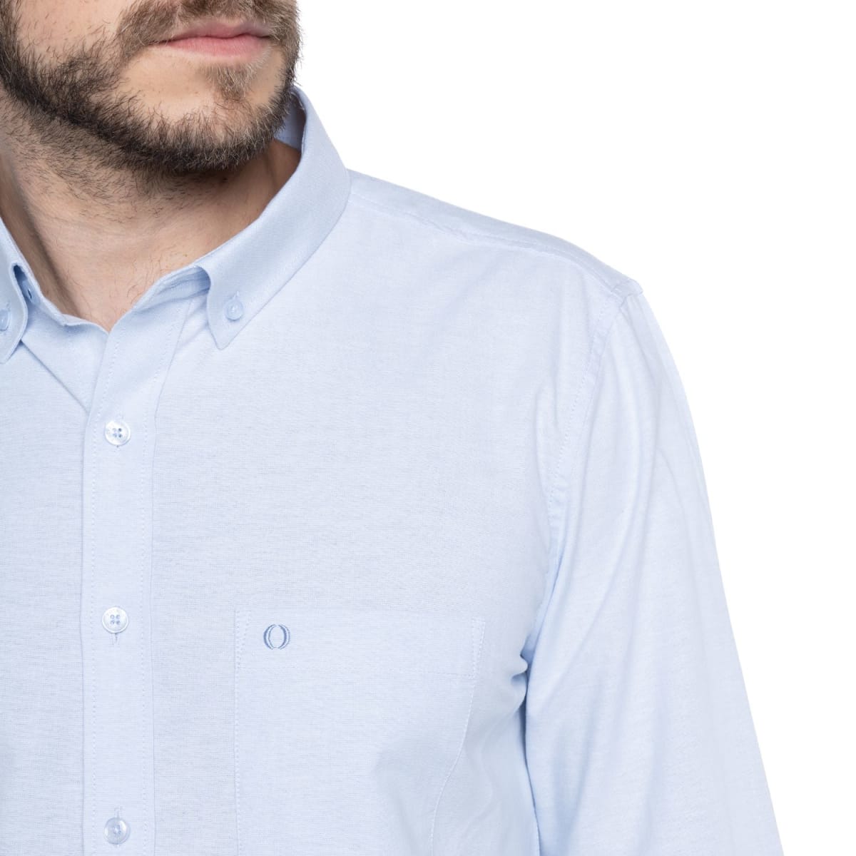 CAMISA MANGA LARGA HOMBRE OXFORD CELESTE LI017N0713