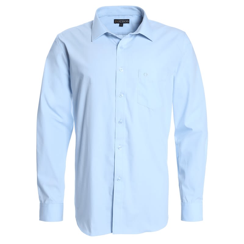 CAMISA LISA TAILORED FIT HOMBRE CELESTE LI060N0702