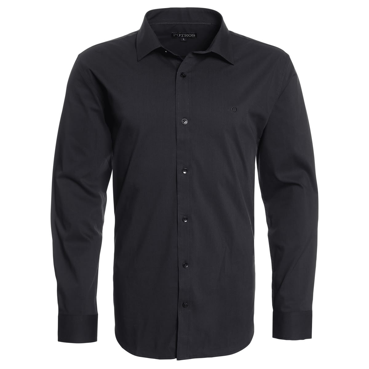 CAMISA DE VESTIR HOMBRE SLIM FIT NEGRA LI061N0092