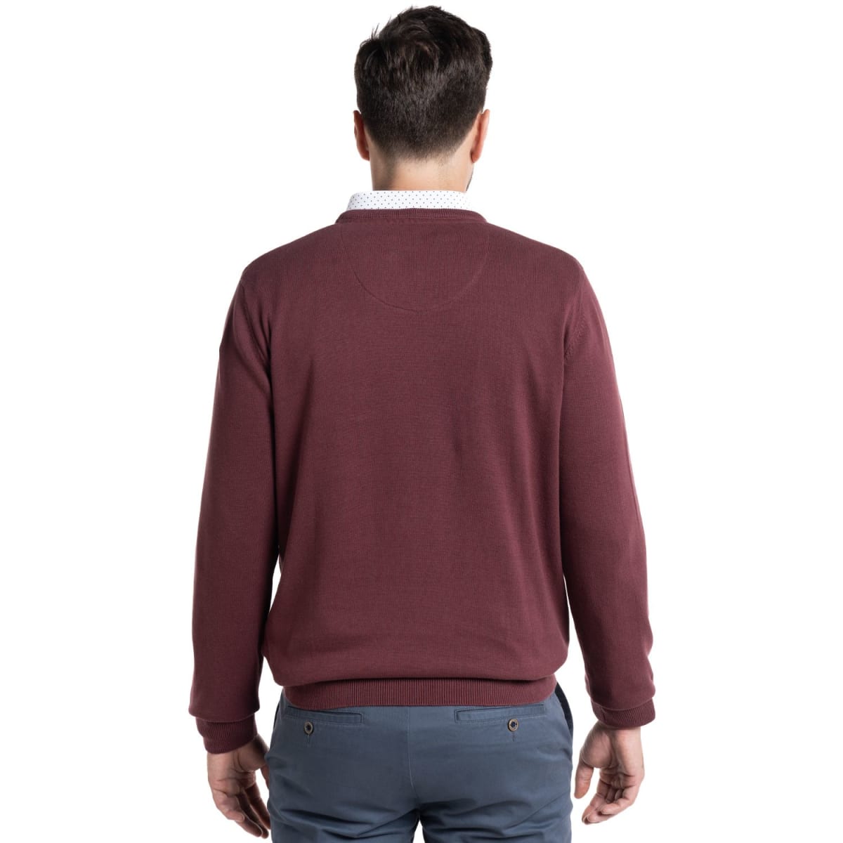 SWEATER CUELLO V PARA HOMBRE BURDEO LI000M0562