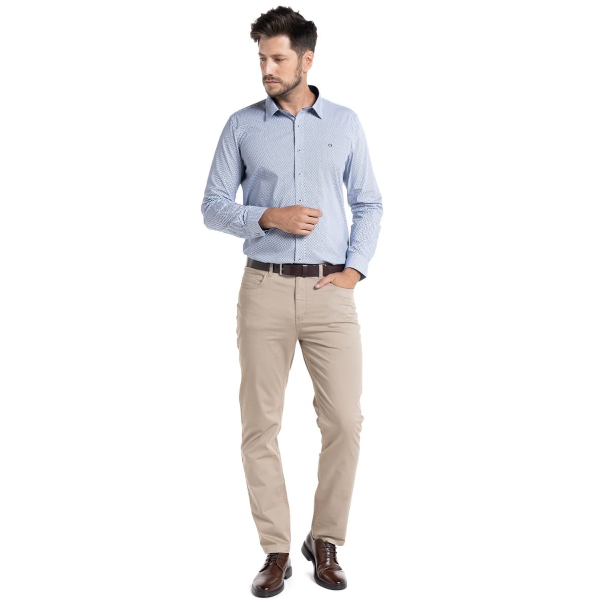 PANTALON 5 BOLSILLOS PARA HOMBRE BEIGE LI080M0304