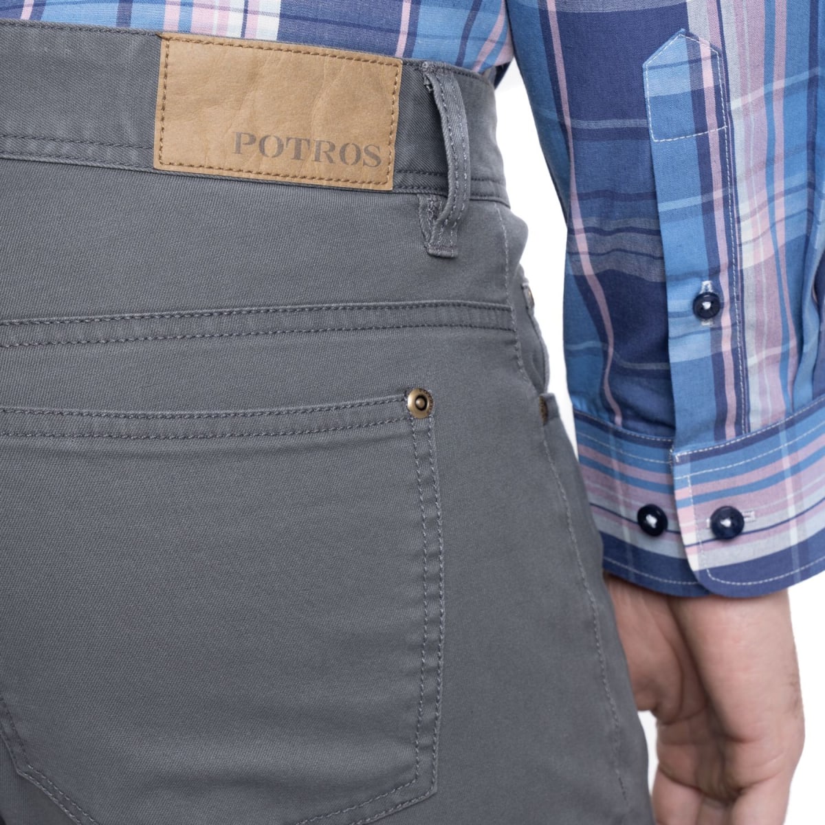 PANTALON HOMBRE 5 BOLSILLOS GRIS LI080N0033