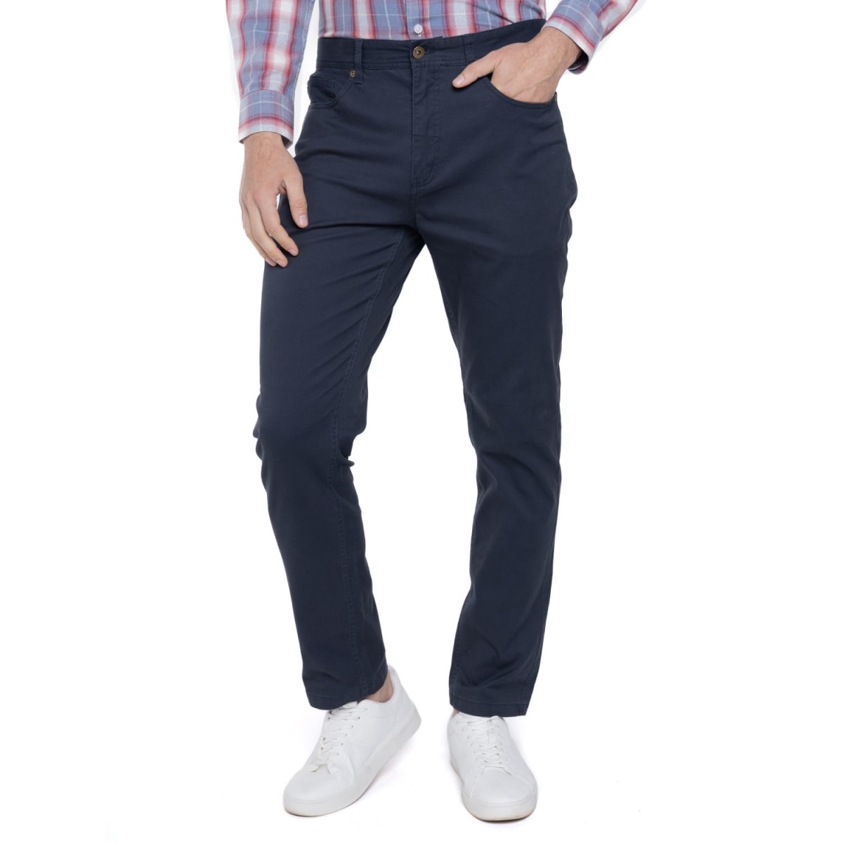 PANTALON HOMBRE 5 BOLSILLOS AZUL MARINO LI080N0791