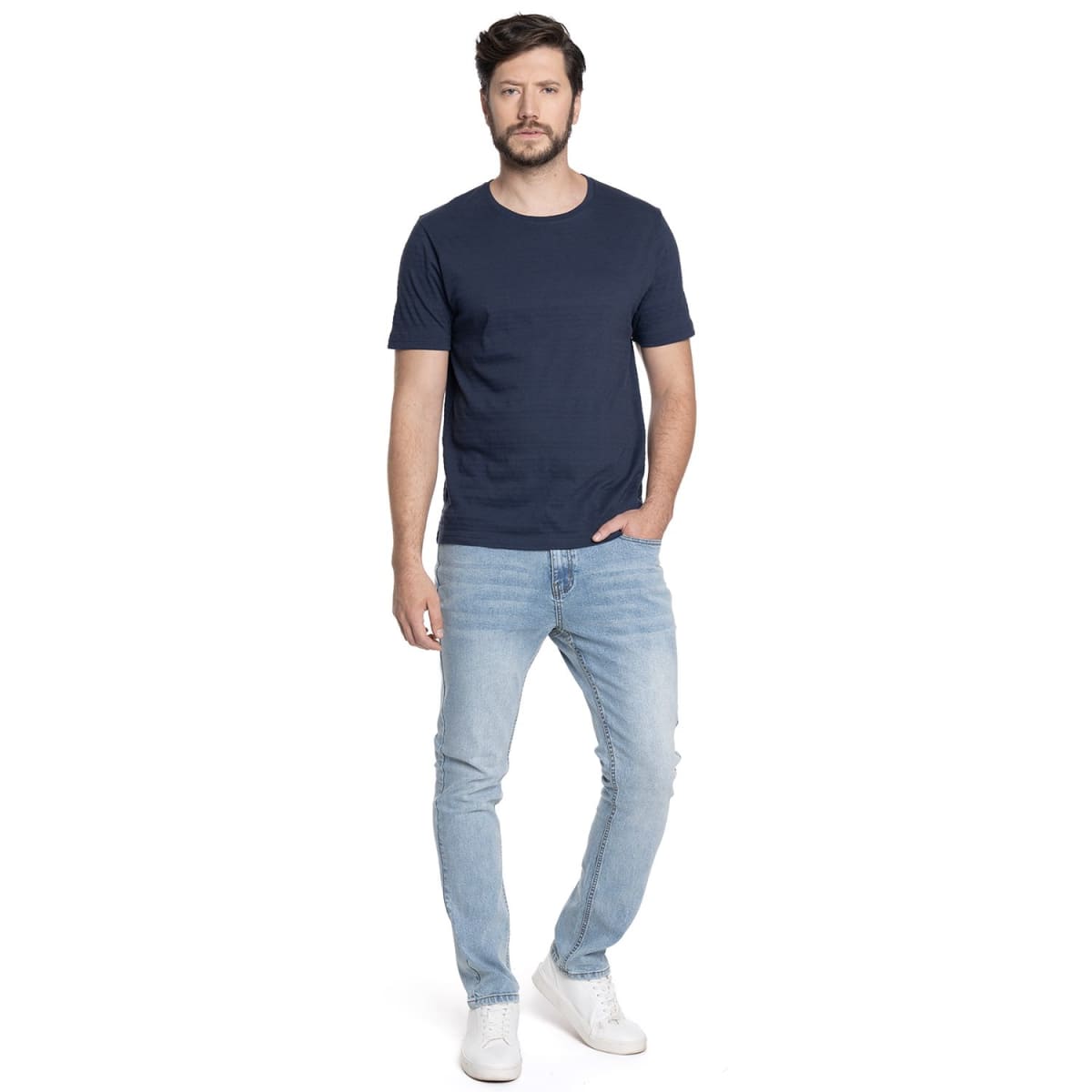 JEANS BASICO SLIM FIT PARA HOMBRE AZUL CLARO DENIM LI113M0894