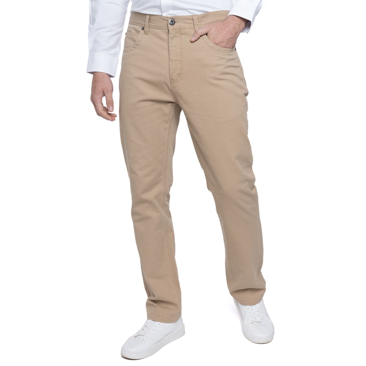 PANTALON 5 BOLSILLOS REGULAR PARA HOMBRE BEIGE LI734N0351