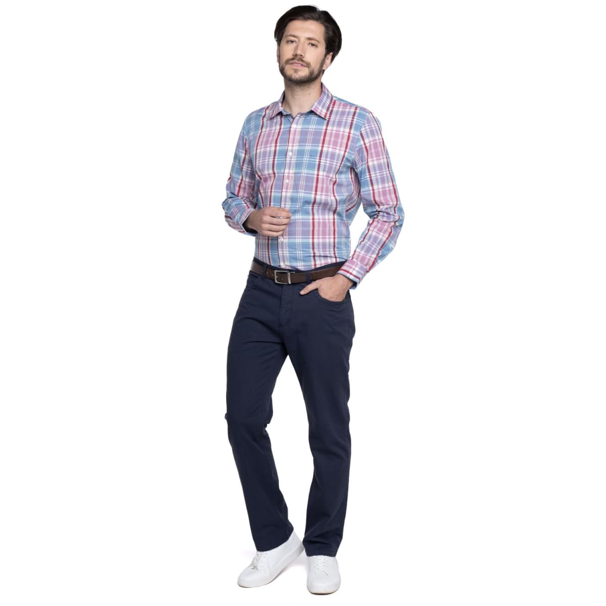 PANTALON 5 BOLSILLOS REGULAR PARA HOMBRE AZUL MARINO LI734N0794