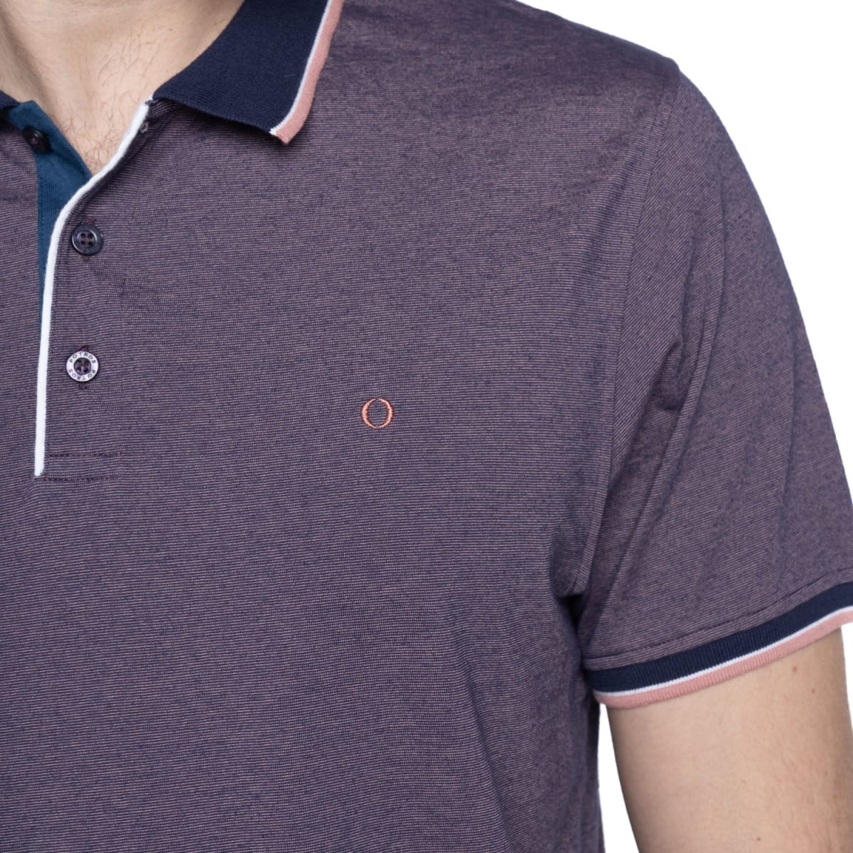 POLERA POLO MANGA CORTA HOMBRE ROSADO OSCURO V5110N0523