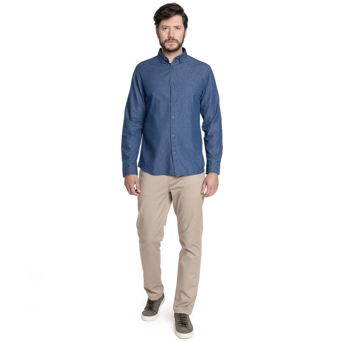 CAMISA DENIM PARA HOMBRE AZUL DENIM V6010N0724