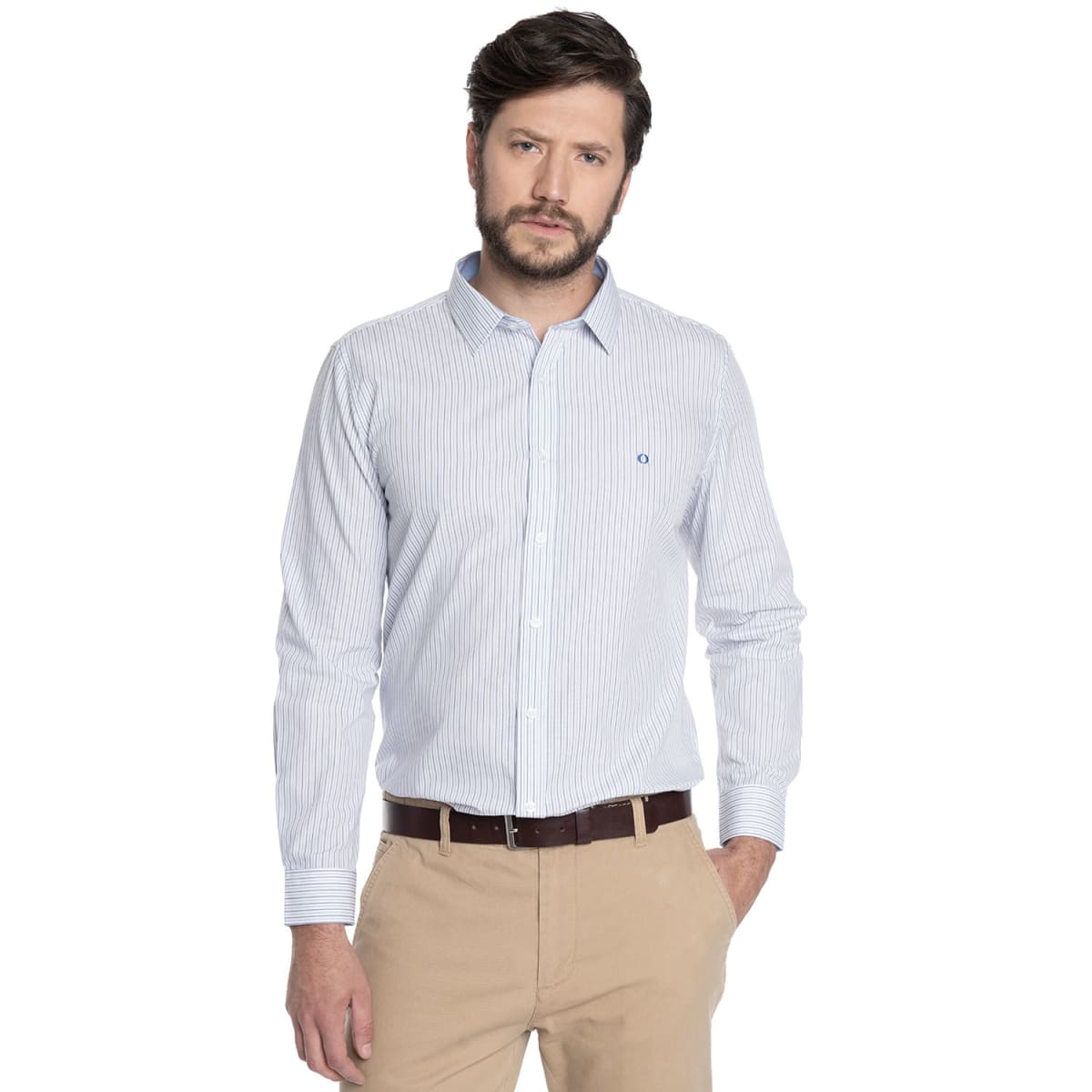 CAMISA LISTADA PARA HOMBRE BLANCO V6052N5011