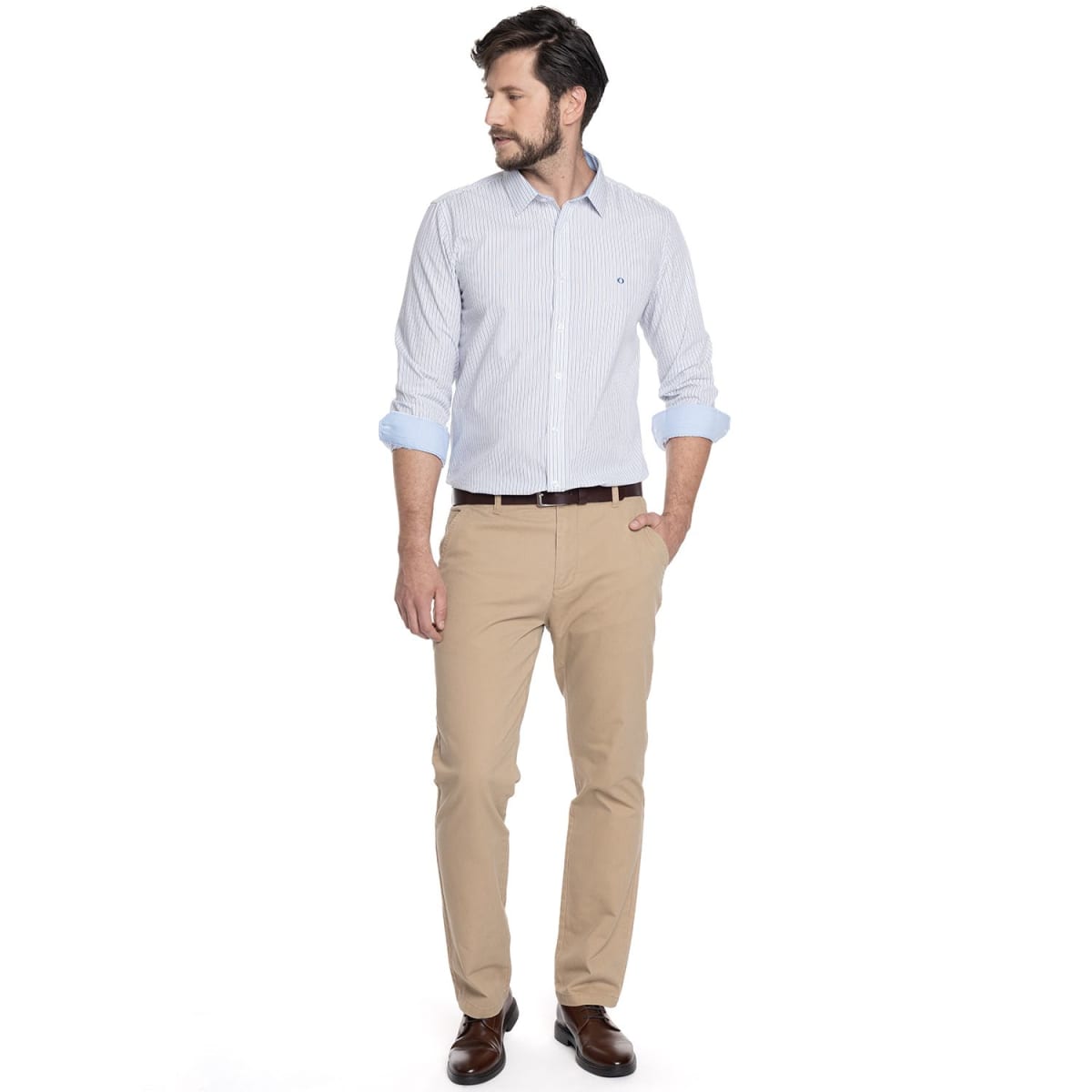 CAMISA LISTADA PARA HOMBRE BLANCO V6052N5014