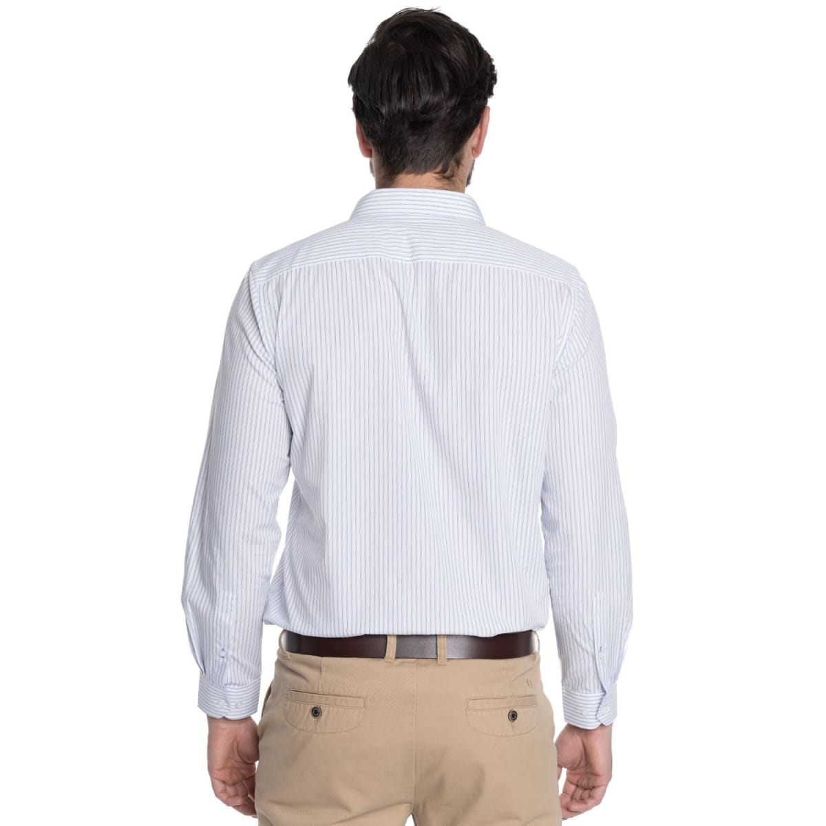 CAMISA LISTADA PARA HOMBRE CELESTE CLARO V6052N5712