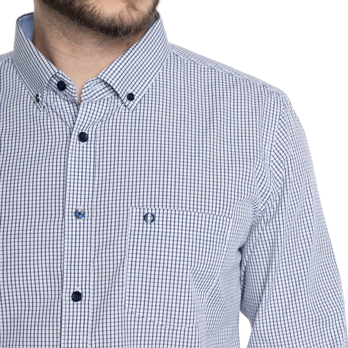 CAMISA TREVIRA A CUADROS PARA HOMBRE AZUL V6053N5773