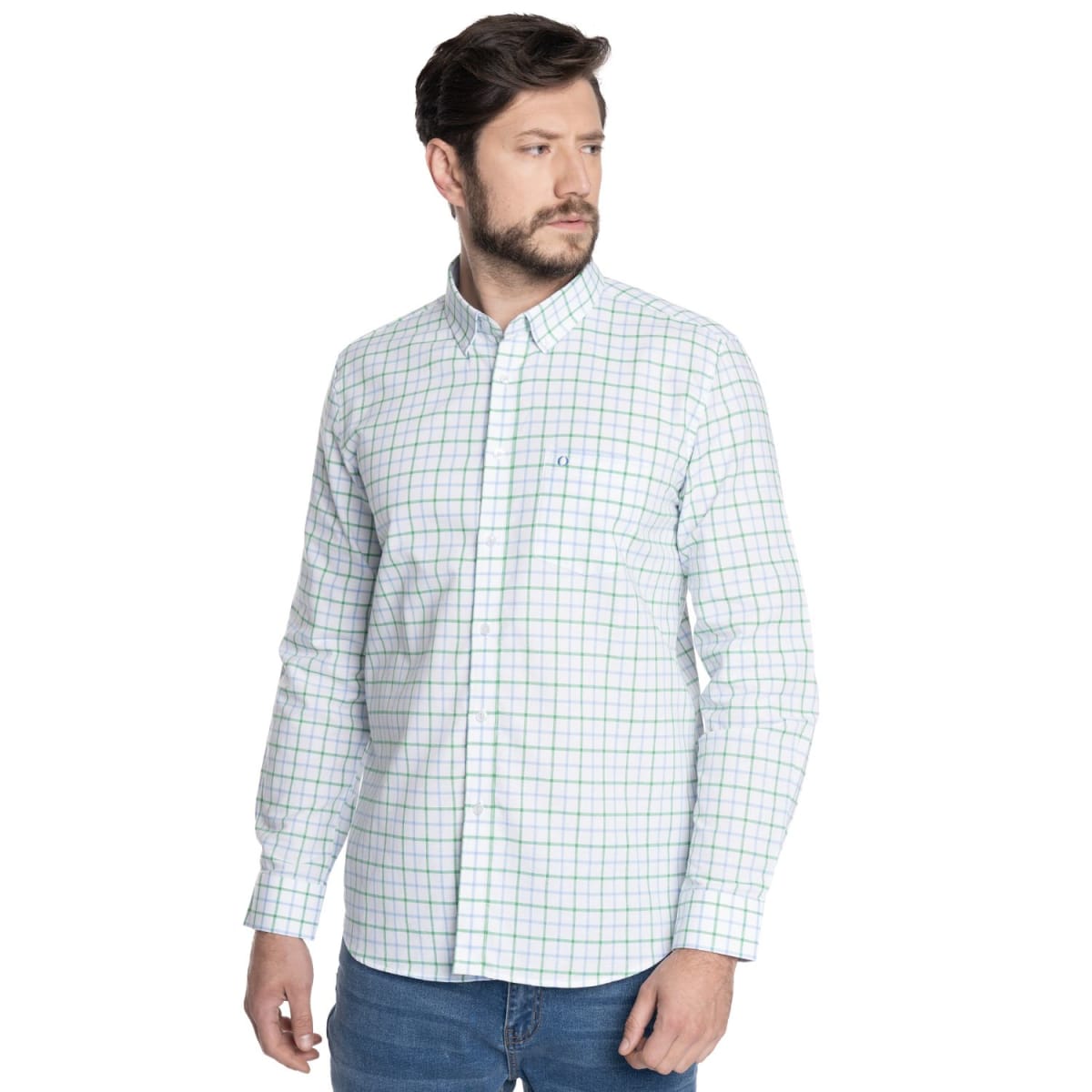 CAMISA OXFORD FANTASÍA PARA HOMBRE VERDE V6054N5121