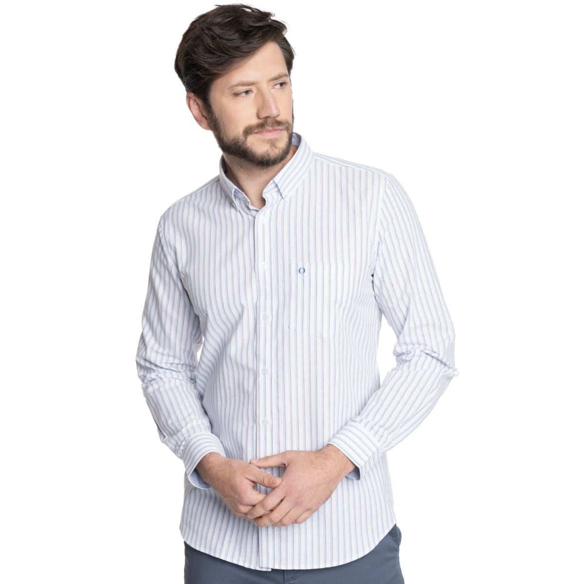 CAMISA OXFORD FANTASÍA PARA HOMBRE ROSADO OSCURO V6054N5521