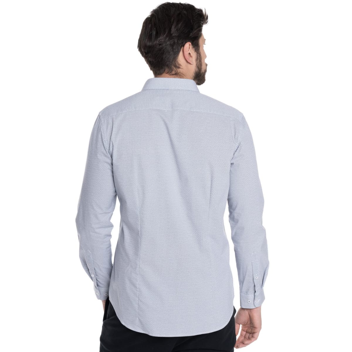 CAMISA ESTAMPADA PARA HOMBRE GRIS CLARO V6062N5032