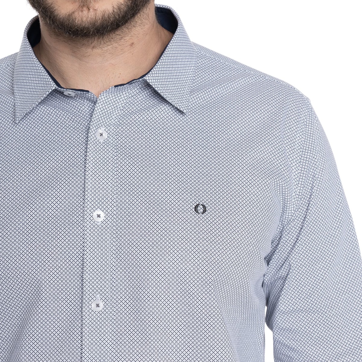 CAMISA ESTAMPADA PARA HOMBRE GRIS CLARO V6062N5033